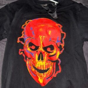 Used Black and Orange Vlone shocker tee medium. Good condition, clean Vlone Tee.